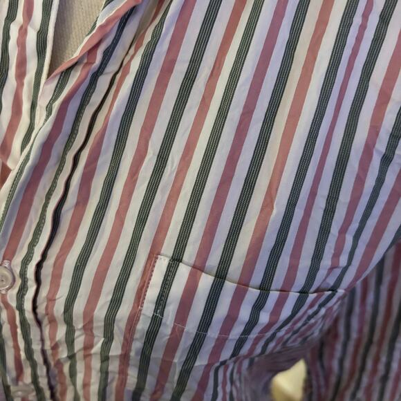 Frank & Eileen Size S Barry Button Front Up Shirt Stripes Striped Long Sleeves - Picture 3 of 6